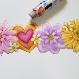 Wallpaper Border Flower Power Girl's Room Decor